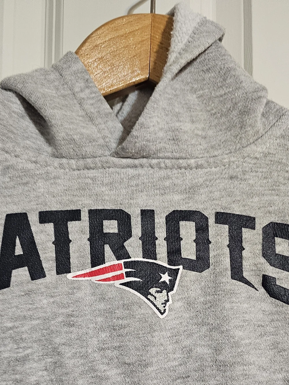 NFL Kids Gray Hoodie with Navy Team Lettering